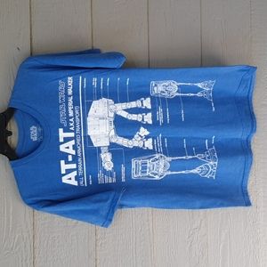 STAR WARS AT-AT Imperial Walker Schematics T-Shirt Large